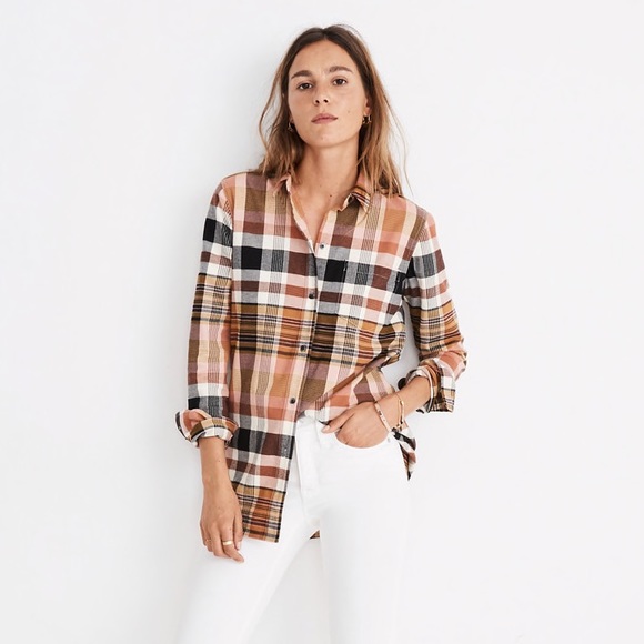 Madewell Tops - Madewell Classic Ex-Boyfriend Shirt Seconda Plaid